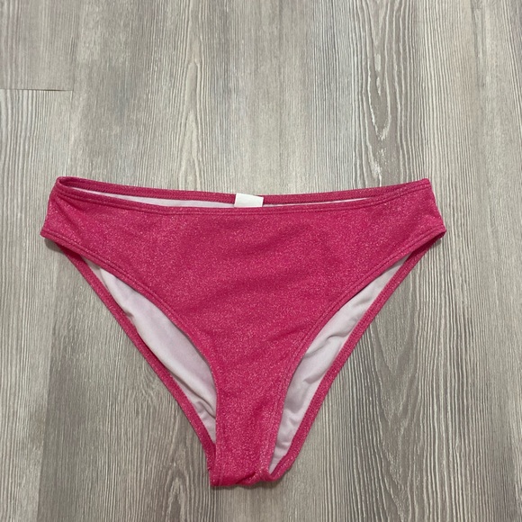 NWOT shein 160/large pink sparkly bikini bottoms - Picture 3 of 5
